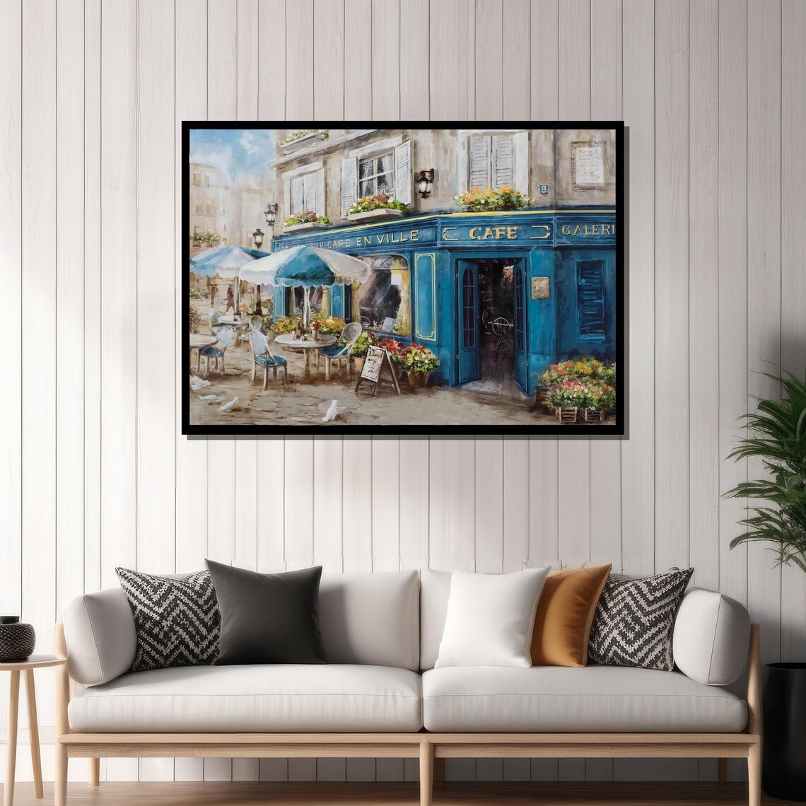 Charming French Cafe, Parisian Street Art Print - Image 4