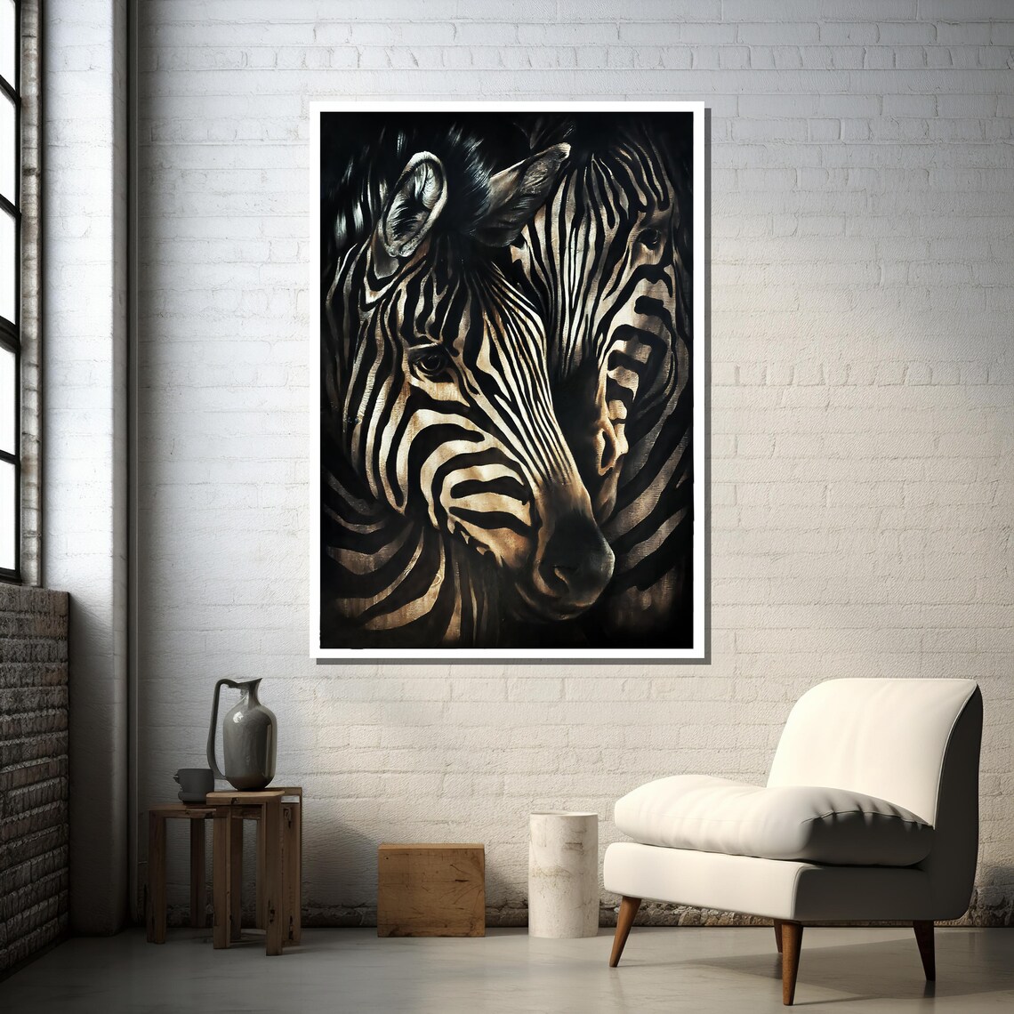 Zebra Art Print, African Safari Decor - Image 3