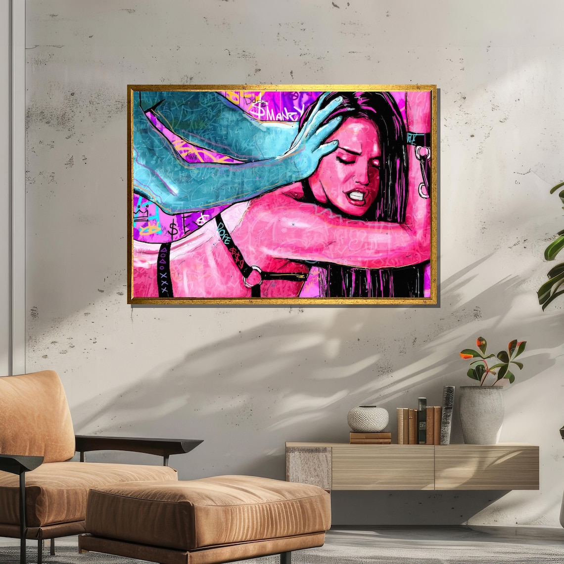 Bold Erotic Pop Art, Modern Bedroom Wall Art Print - Image 4