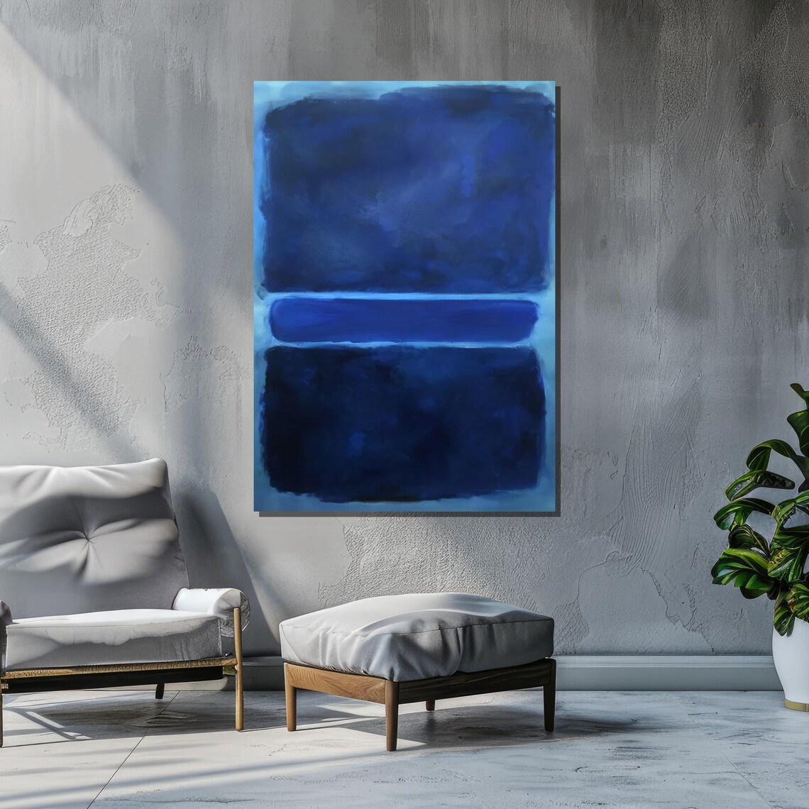 Mark Rothko Blue And Black Abstract, Modern Wall Decor - Image 2