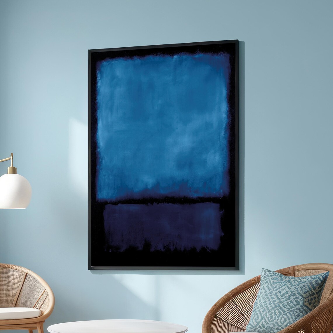 Mark Rothko Blue And Black Abstract Art Print