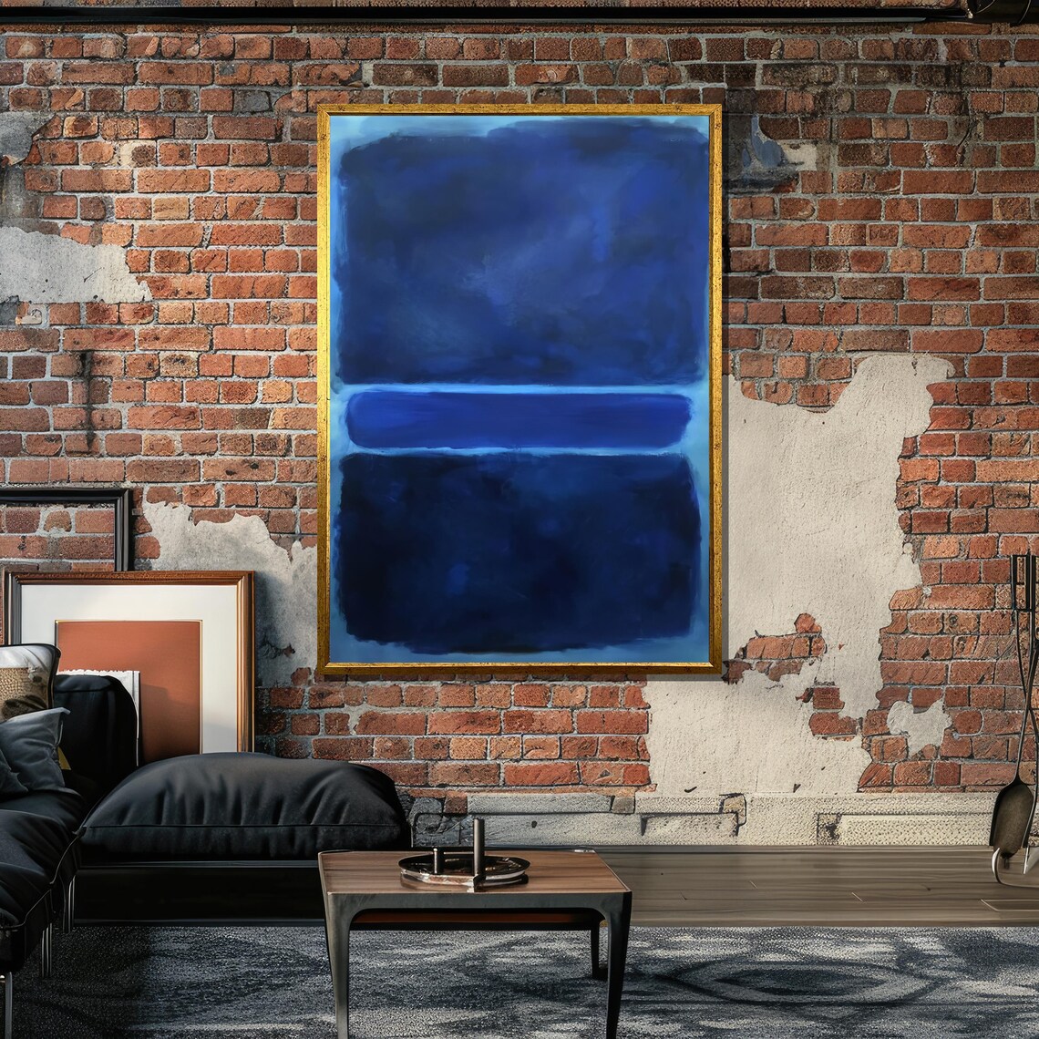 Mark Rothko Blue And Black Abstract, Modern Wall Decor - Image 6