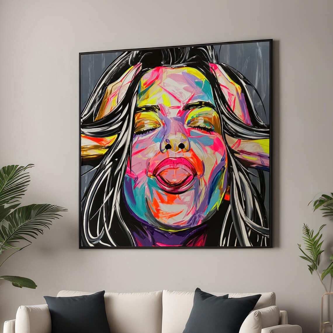 Vibrant Pop Art Woman, Contemporary Art Print