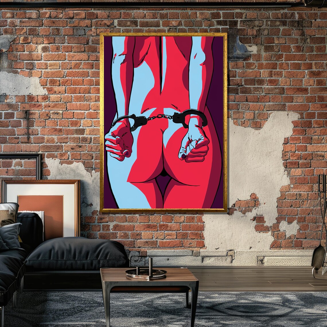 Bold Pop Art Handcuffed Figure - Poster Print - Image 6