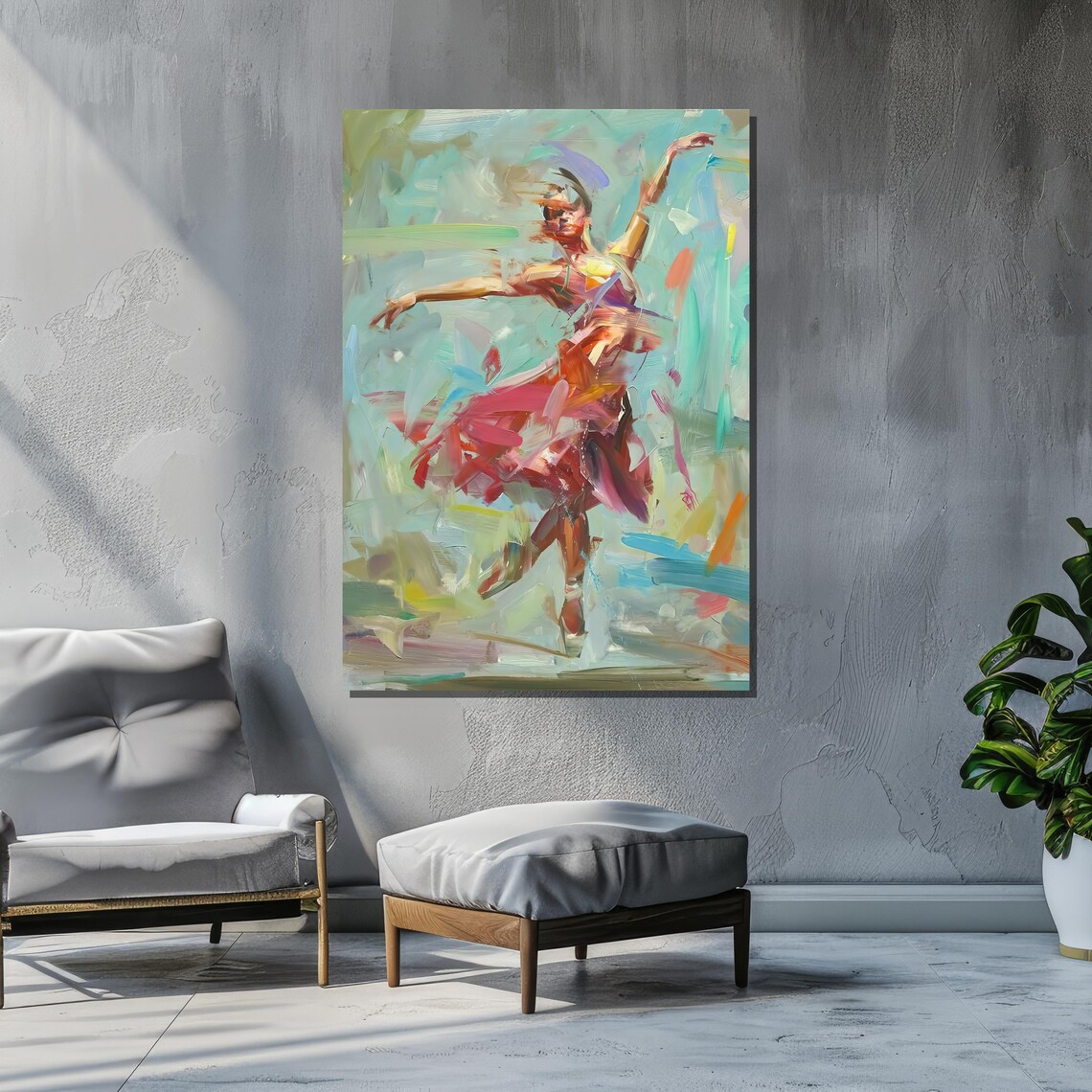 Abstract Ballerina, Modern Impressionist Ballet Decor - Image 4
