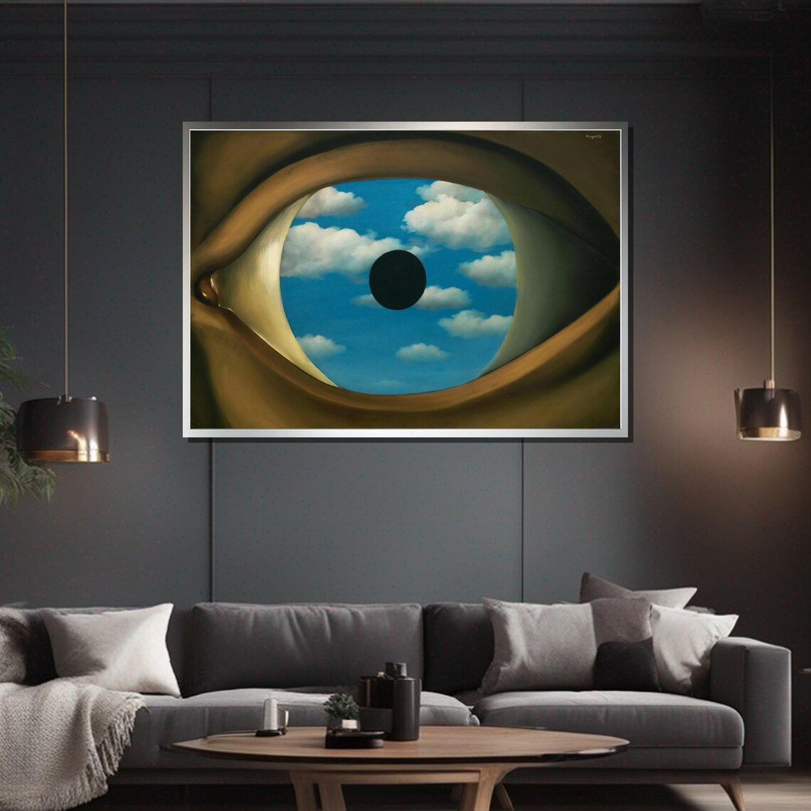 Ren Magritte The False Mirror, Surrealist Eye Decor - Image 6