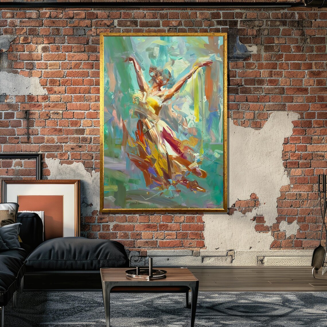 Abstract Dancer In Uplifting Motion, Expressionist Art - Image 5
