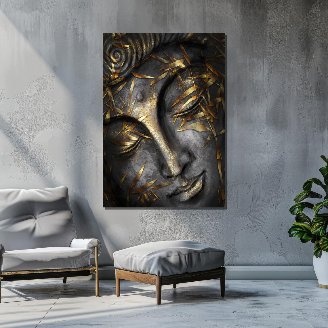 Serene Buddha, Spiritual Zen Meditation Art Print - Image 2