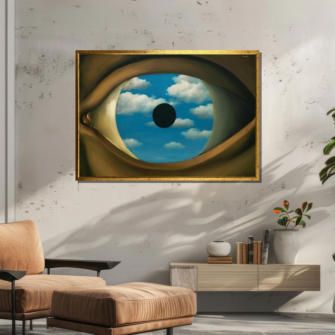 Ren Magritte The False Mirror, Surrealist Eye Decor - Image 3