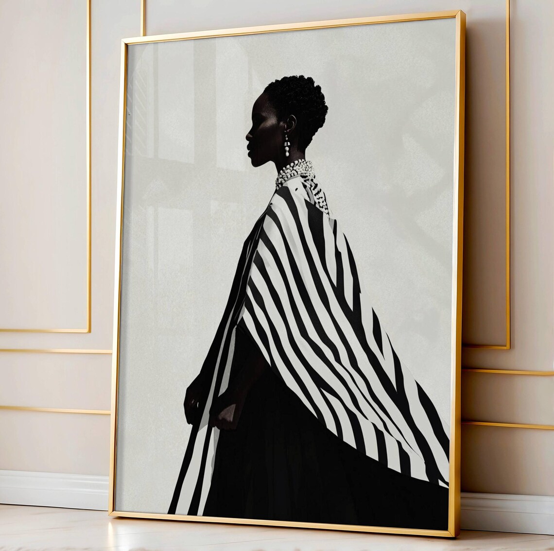 Afrocentric African Woman Abstract Art Print