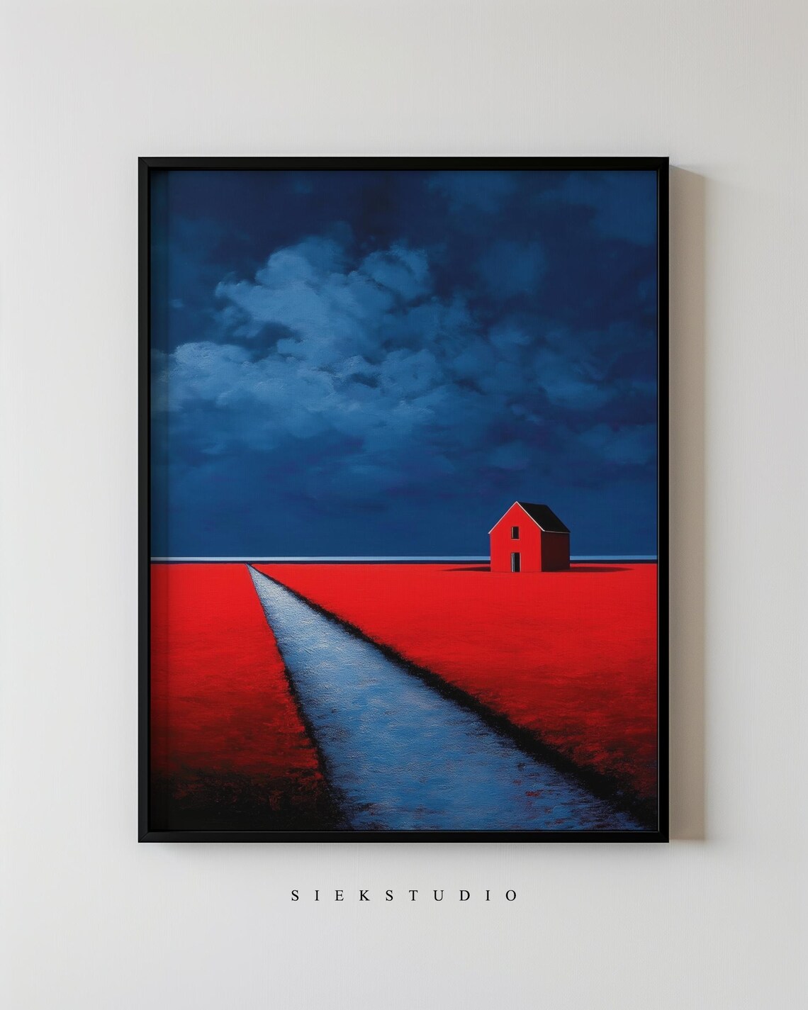 Modern Architectural Landscape, Minimalist Art Print