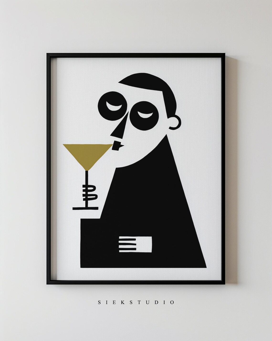 Modern Abstract Midcentury Portrait Wall Art Print