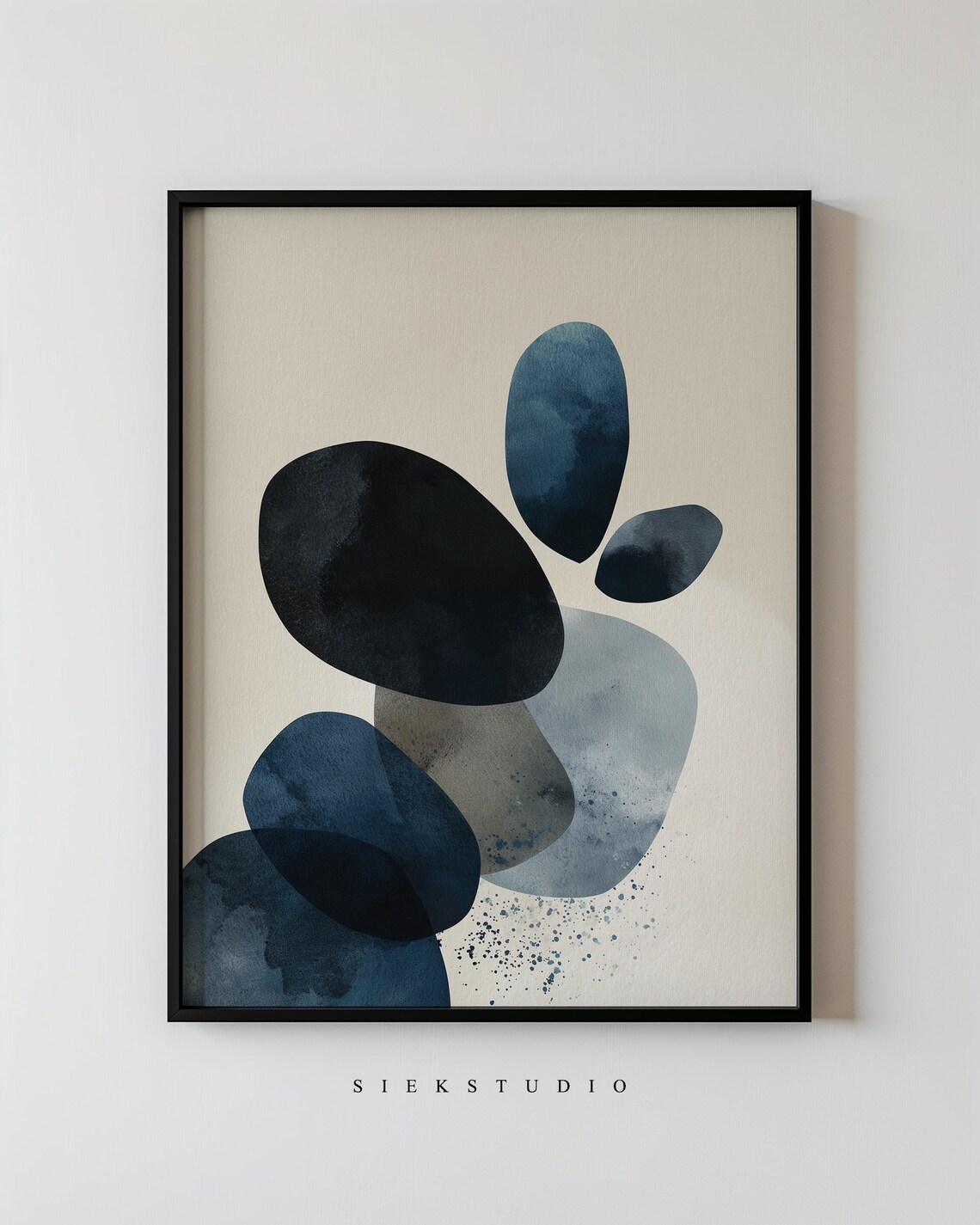 Abstract Boho Wall Art Minimalist Geometric Watercolor Style Print Modern Contemporary Neutral Shapes