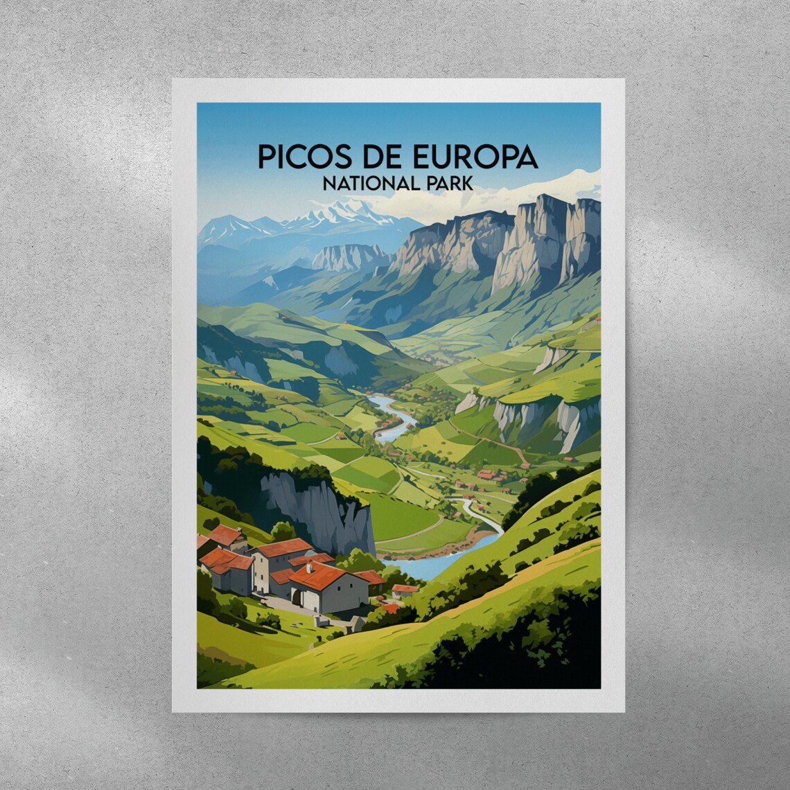 Picos De Europa National Park Travel Poster, Spain - Image 4