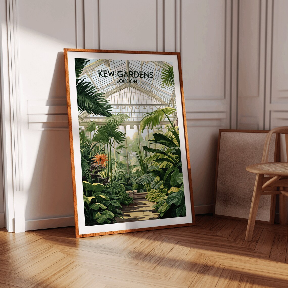 Kew Gardens London Palm House Greenhouse Botanical Travel Poster - Image 3
