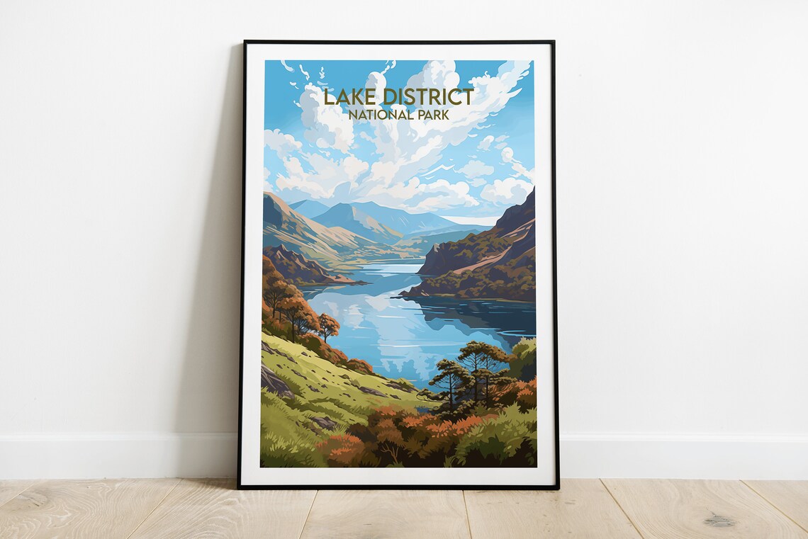 Lake District National Park England Lakeland Fells Scenic Poster