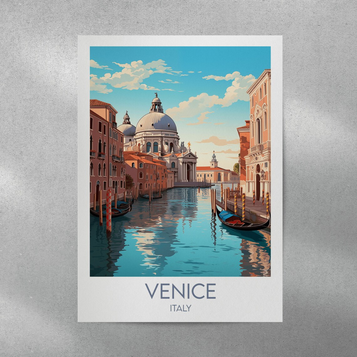 Venice Italy Grand Canal Santa Maria della Salute Travel Poster - Image 4