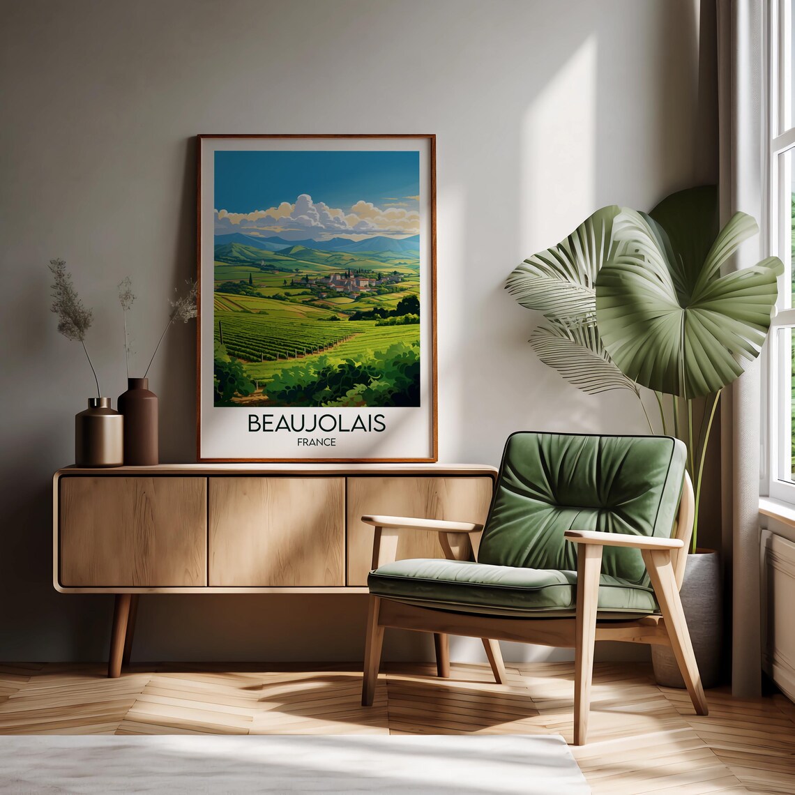 Beaujolais Vineyards France Travel Poster - Image 2