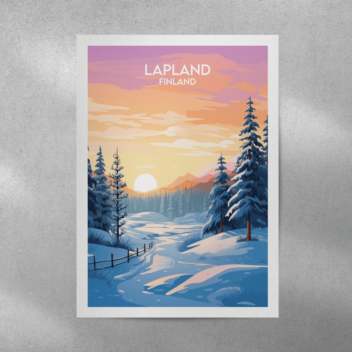 Lapland Travel Poster, Finland Custom Personalised - Image 5
