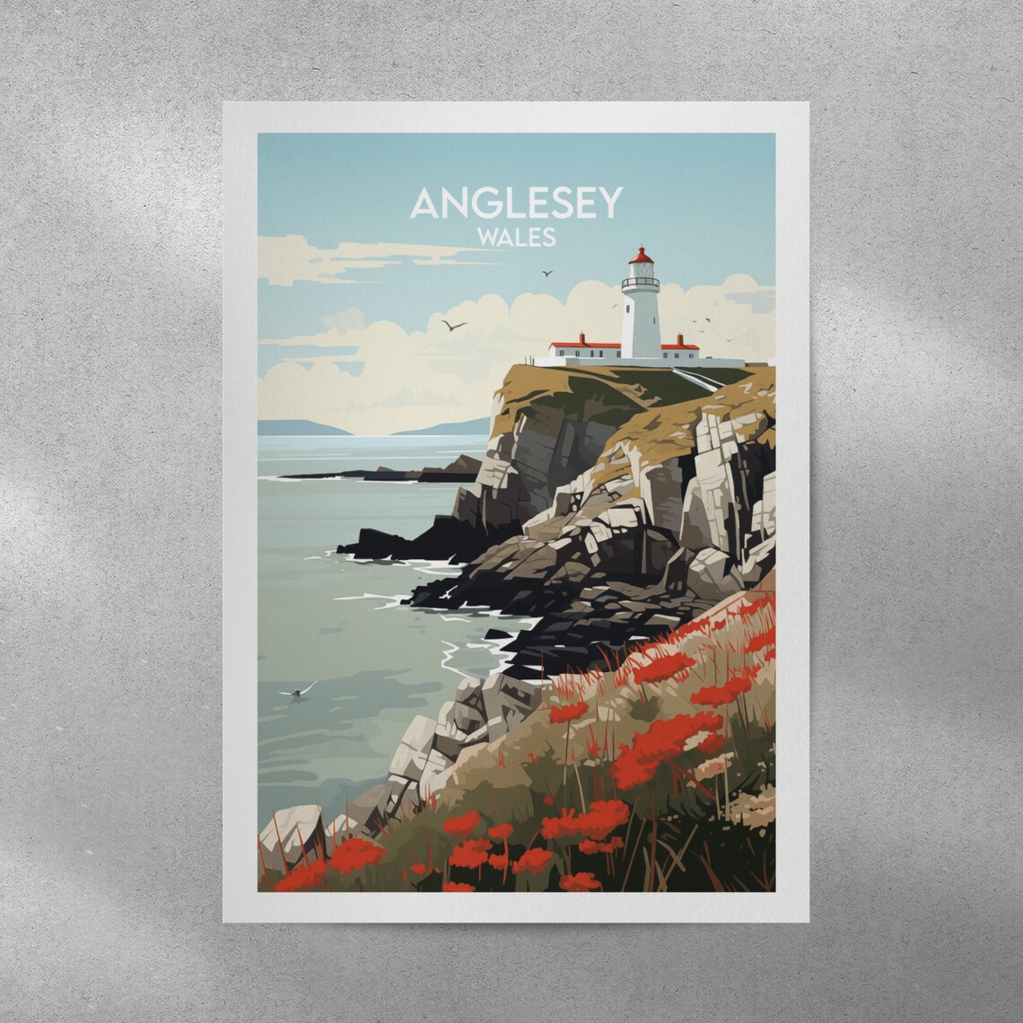 Anglesey Travel Poster, Wales Custom Personalised - Image 5