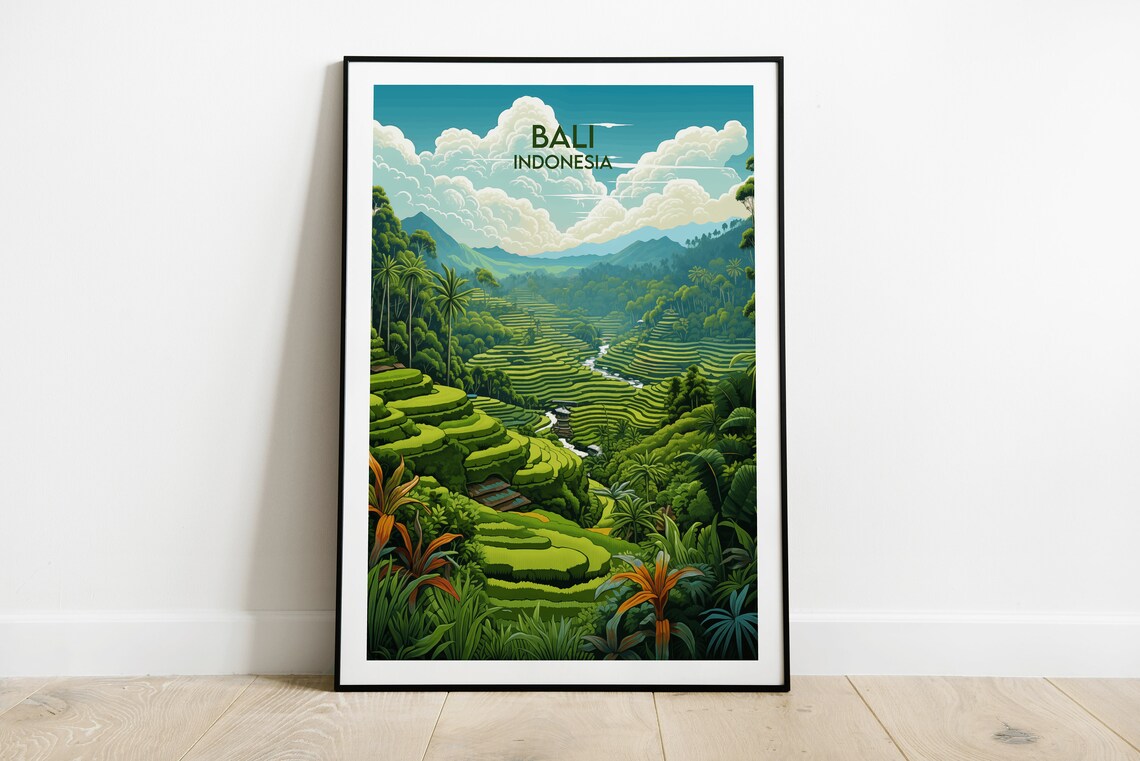 Bali Travel Print Indonesia Travel Poster