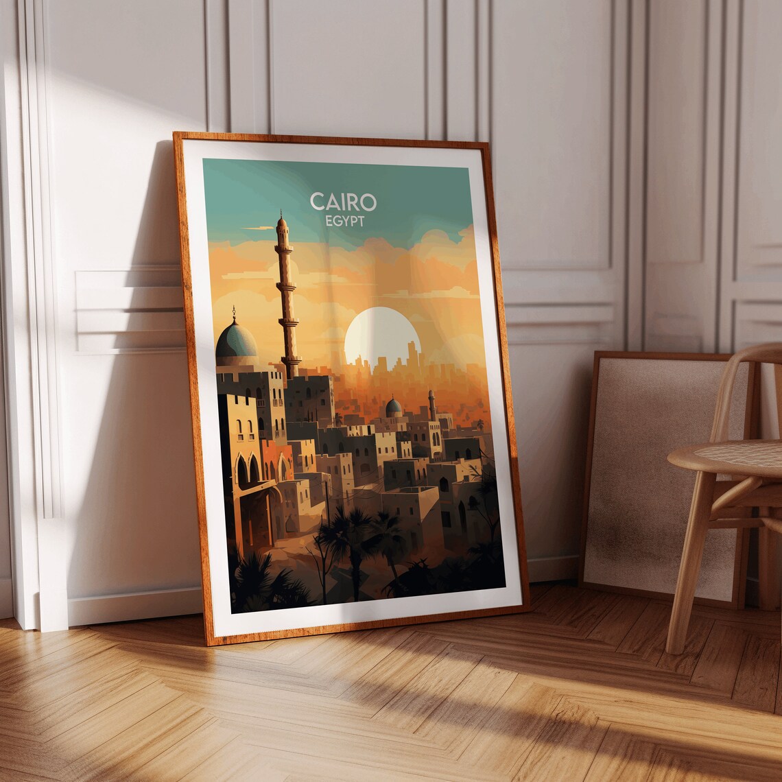 Cairo Travel Print Egypt Poster Custom Personalised Wedding Birthday Gift - Image 2