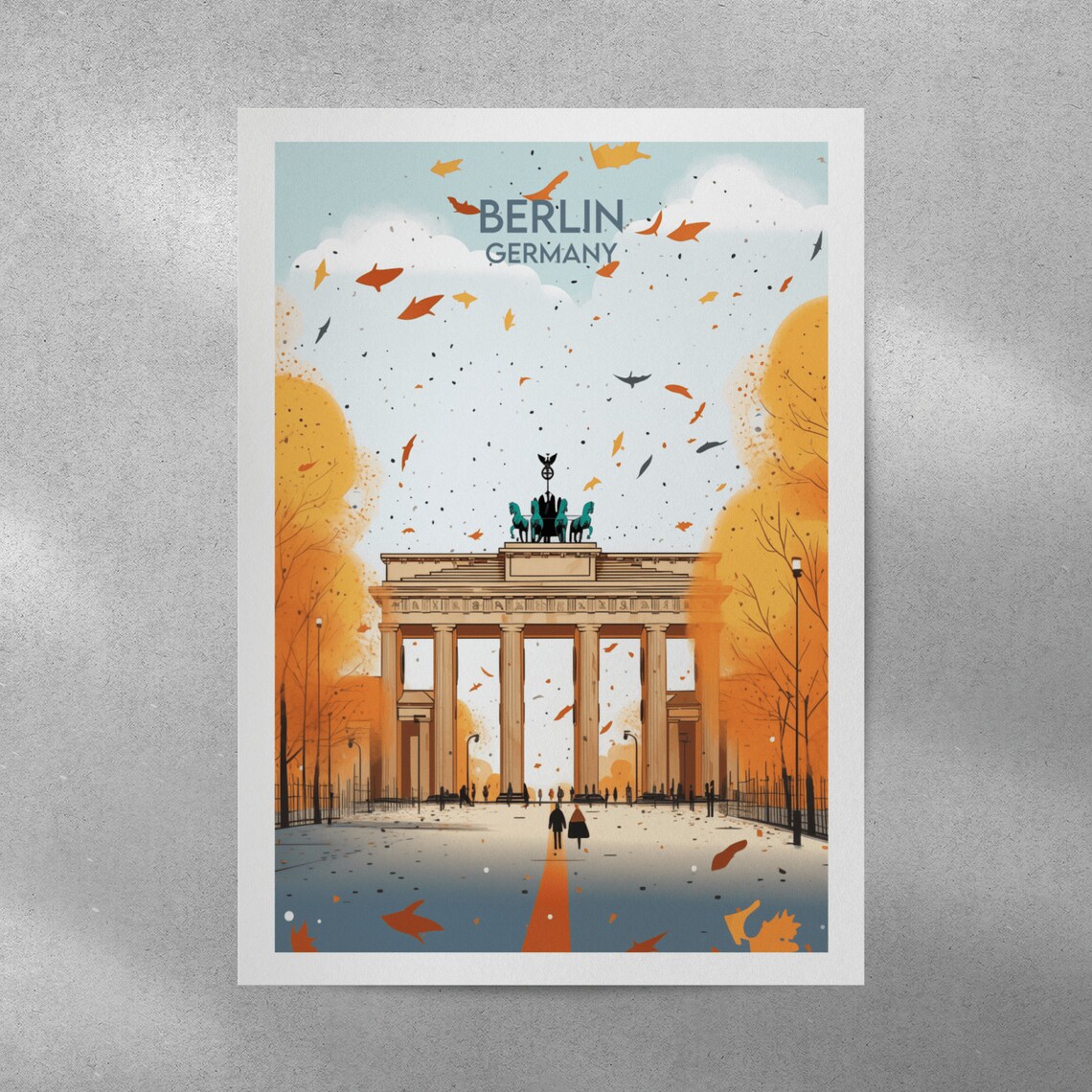 Brandenburg Gate Berlin Travel Poster, Germany - Image 3