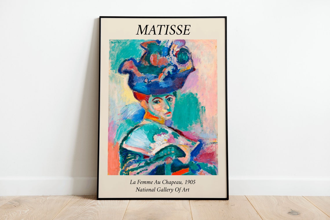 Henri Matisse La Femme Au Chapeau 1905 Bordered Exhibition Poster