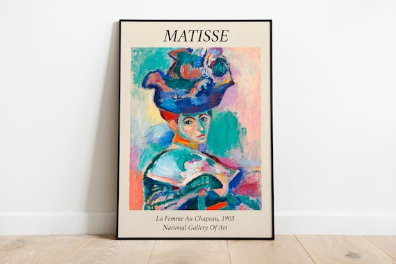 Matisse Woman With A Hat Exhibition Print Poster A3 A4 A5 Ultra High Quality Classic Vintage Flowers Home Decor Wall Art Deco