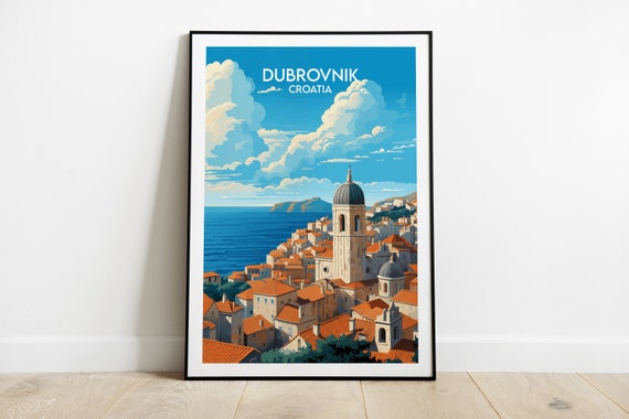 Dubrovnik Travel Poster, Croatia Place Print