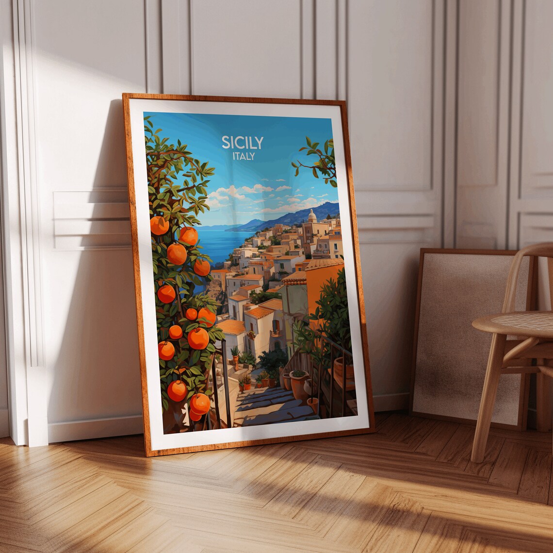 Sicily Travel Poster, Italy Custom Personalised Gift - Image 3