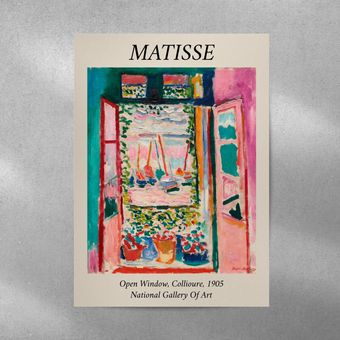 Matisse Open Window Collioure 1905 Fauvist National Gallery Art Poster - Image 2
