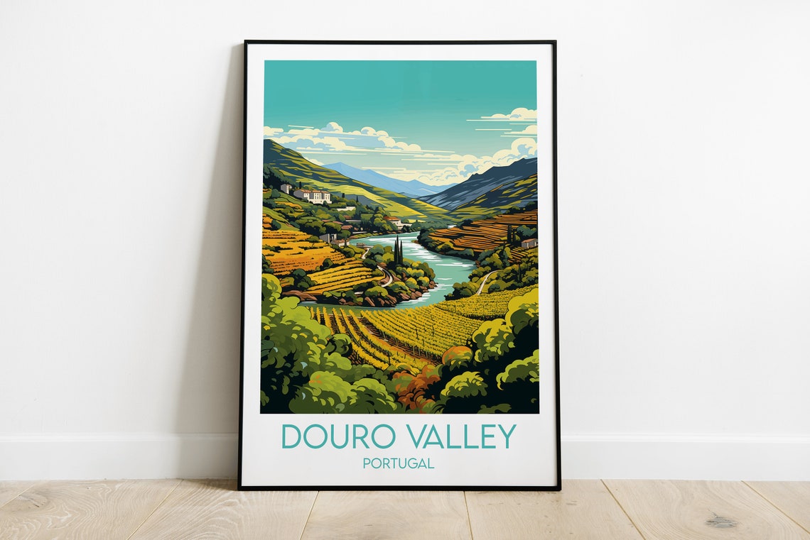 Douro Valley Portugal Terraced Vineyards River Valley Poster