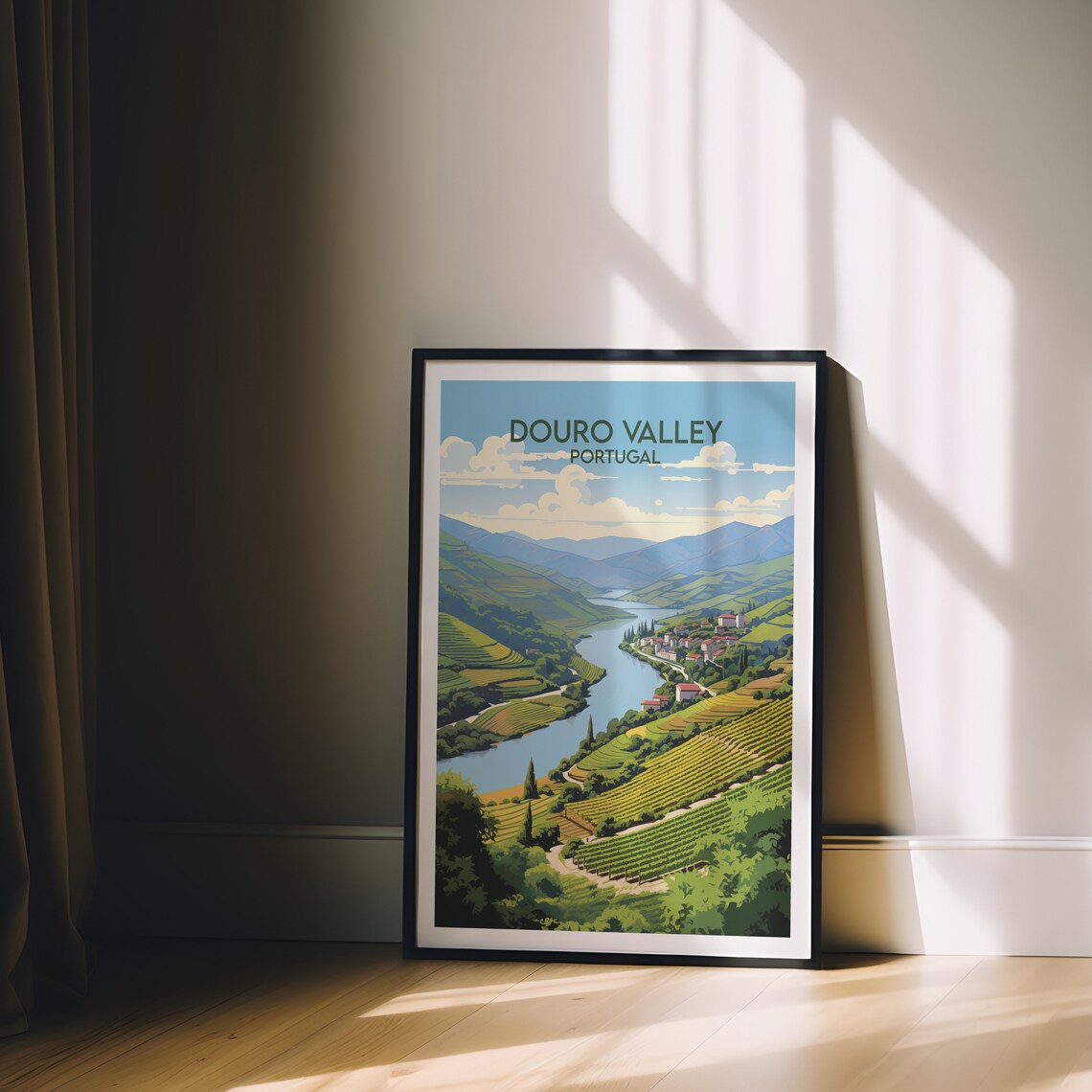 Douro Valley Portugal Terraced Vineyards River Travel Poster - Image 2