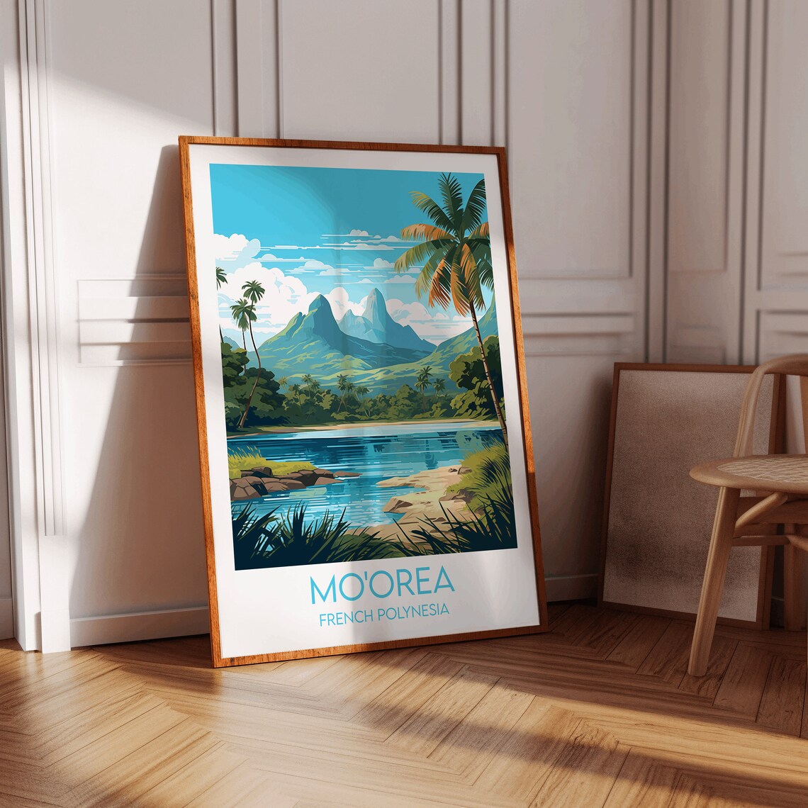 Moorea Travel Poster, French Polynesia Custom - Image 3