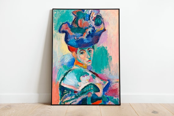Henri Matisse La Femme Au Chapeau Fauvist Full Bleed Art Poster