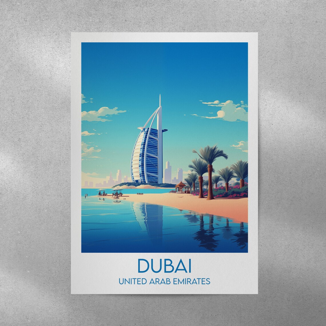 Dubai Travel Poster, United Arab Emirates Custom Print - Image 4
