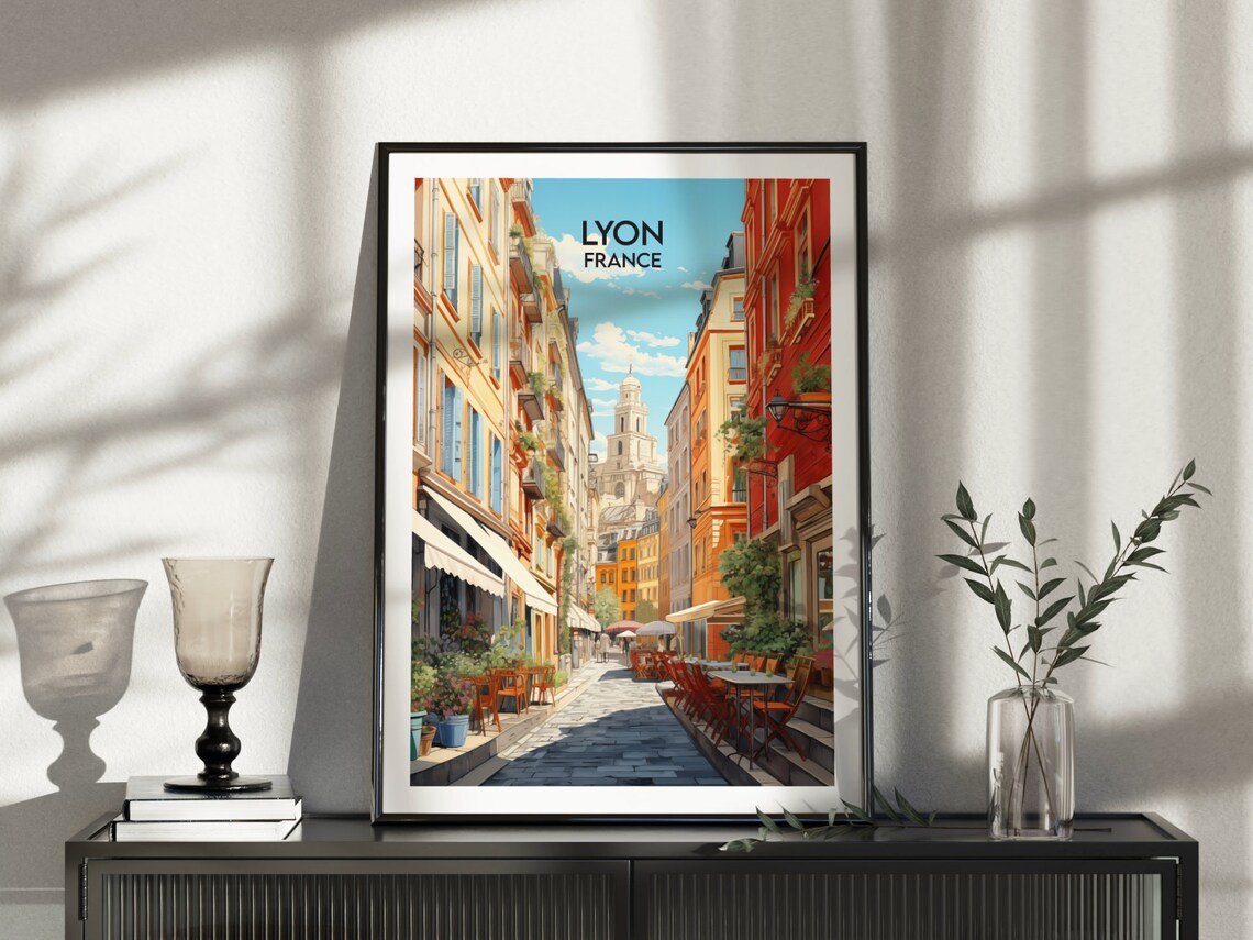 Lyon Travel Poster, France Custom Personalized - Image 4