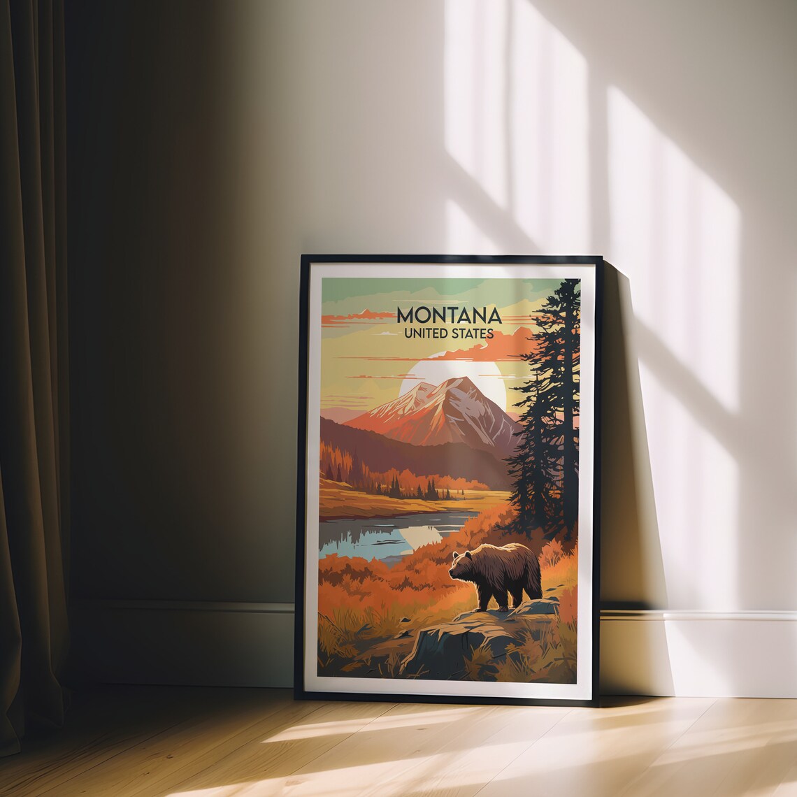 Montana Travel Poster, United States Custom Print - Image 2