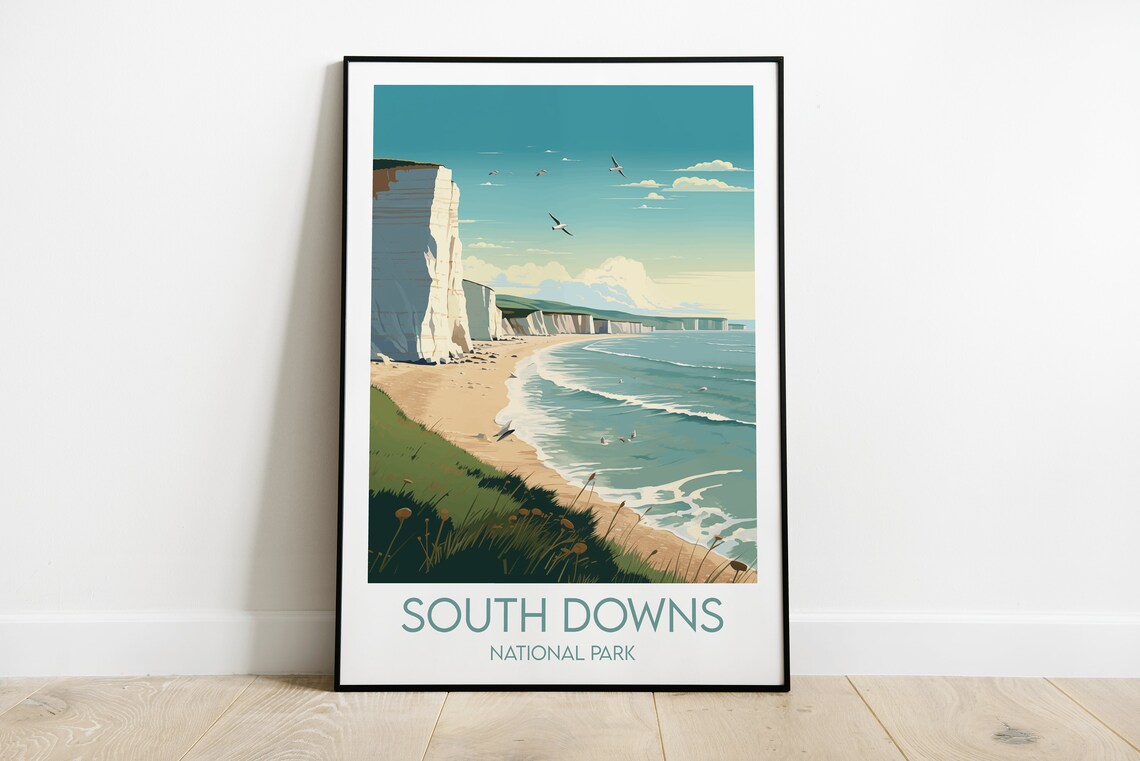 South Downs National Park Travel Print Poster