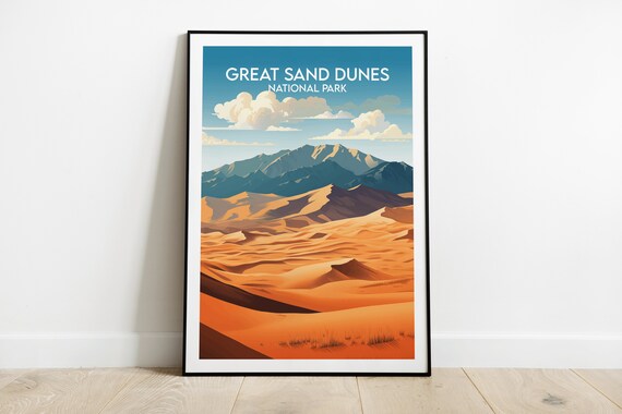 Great Sand Dunes National Park Desert Dunes Colorado Art Poster