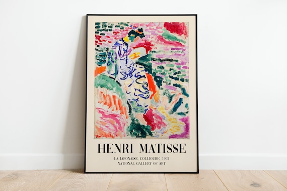 Matisse La Japonaise Modern Exhibition Print Poster A3 A4 A5 Ultra High Quality Classic Vintage Flowers Home Decor Wall Art Deco
