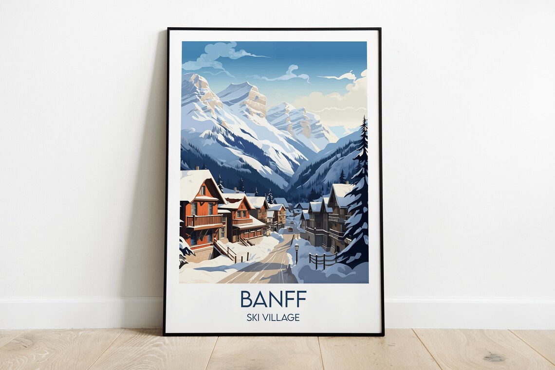 Banff Travel Poster, Custom Personalised Gift