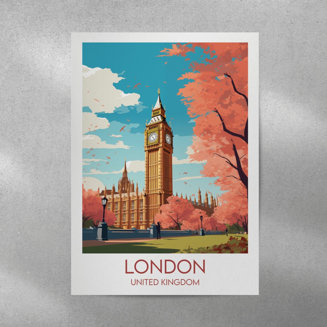 London United Kingdom Big Ben Golden Hour City Landmark Poster - Image 3