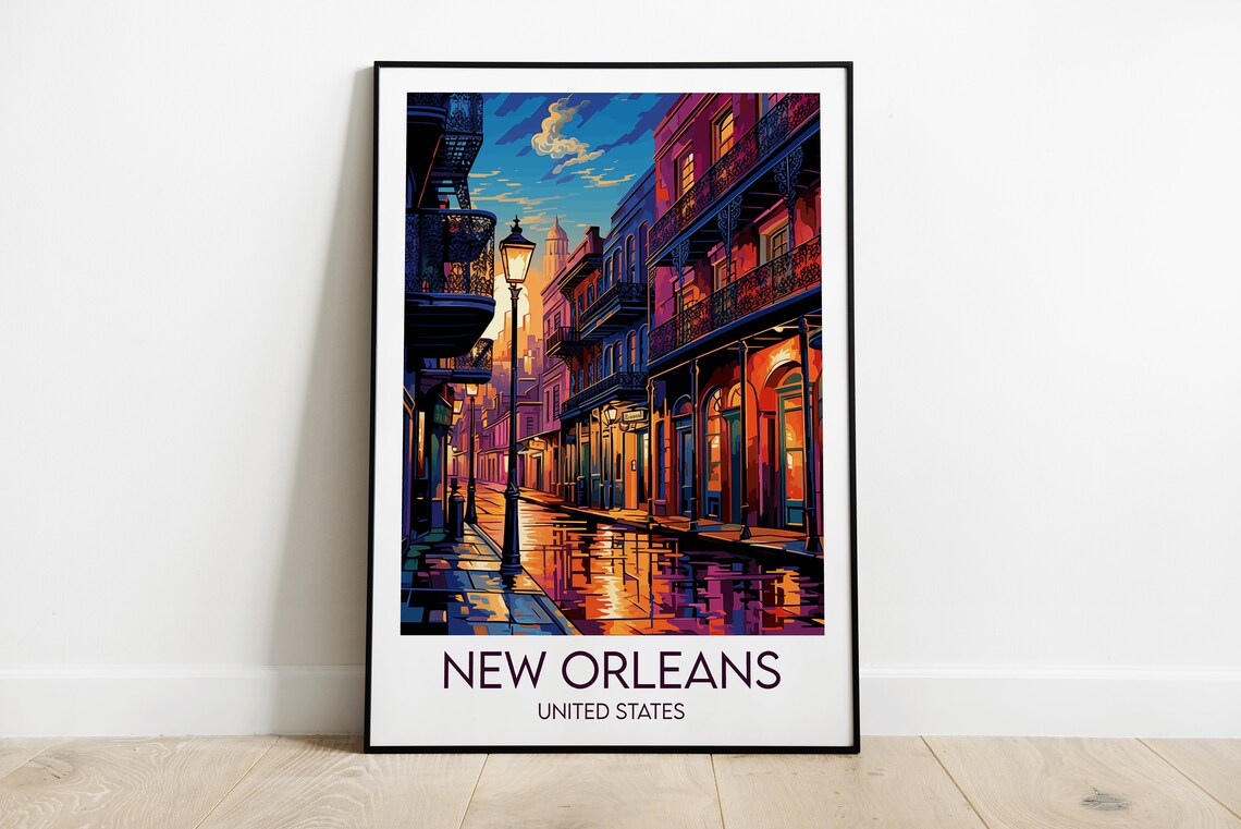New Orleans Louisiana Travel Poster, United States
