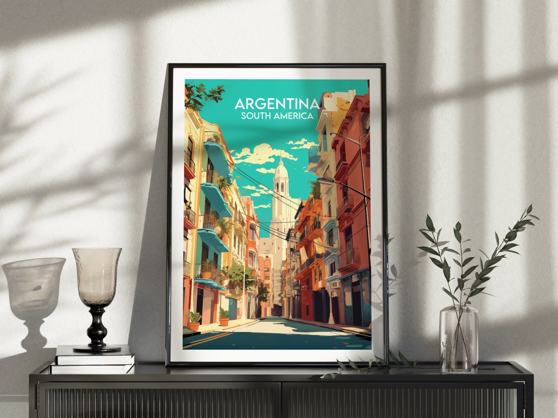 Argentina Travel Print South America Poster Custom Personalised Wedding Birthday Gift - Image 3
