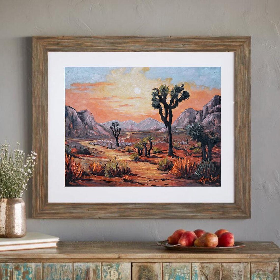 Joshua Tree National Park Desert Sunset Cactus Mountains Poster - Image 5