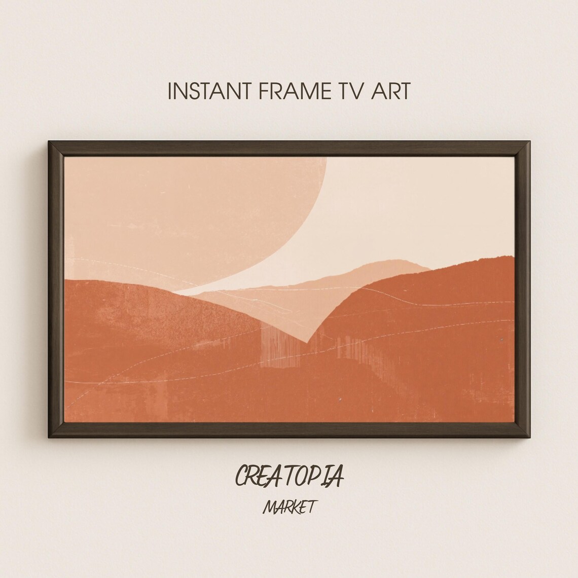 Terracotta Paths Minimalist Abstract Art Print