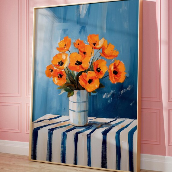 Abstract Flower Vase Botanical Floral Art Print