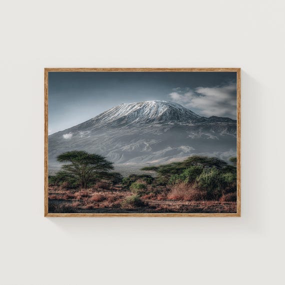 Mount Kilimanjaro Print Tanzania Landscape Photography African Decor
